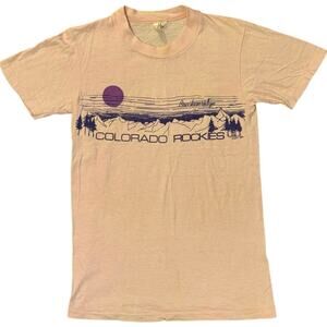 Vintage 80s Colorado Rockies Breckenridge 1980 Single Stitch Shirt Adult Small